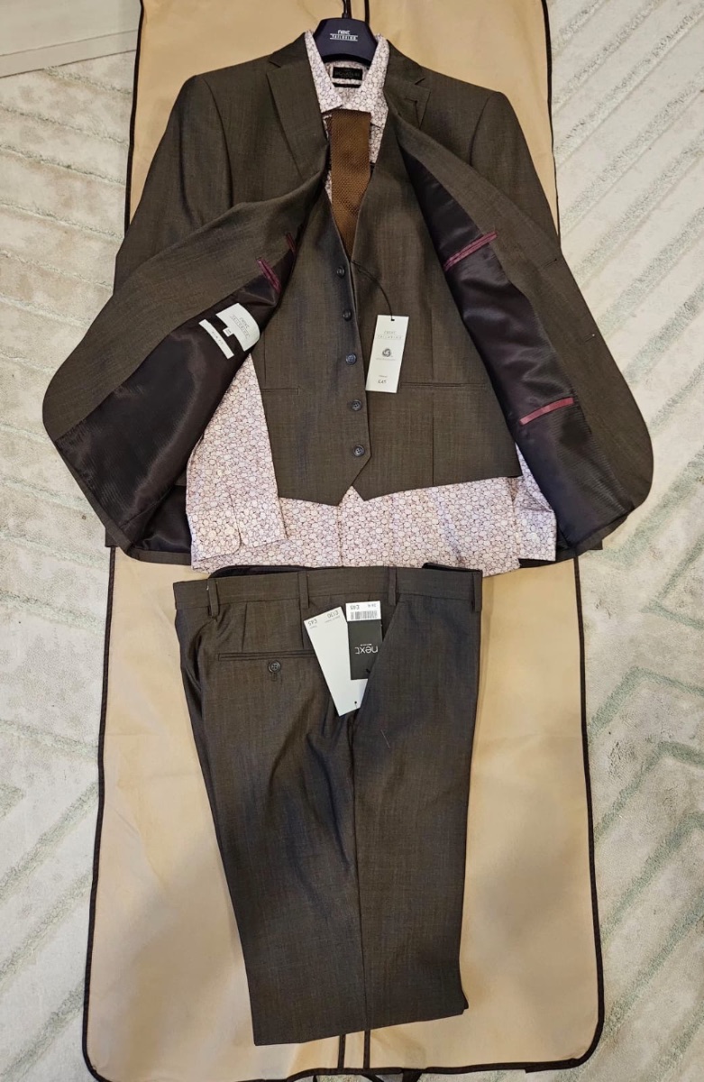 Next 3 piece suit & shirt - Never worn photo 3