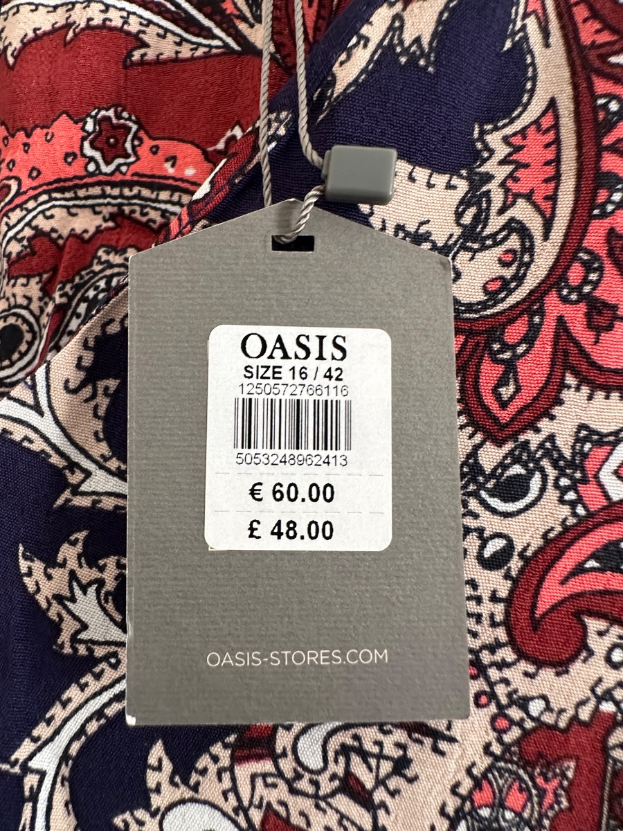 Oasis Paisley print with a V-neckline dress photo 2