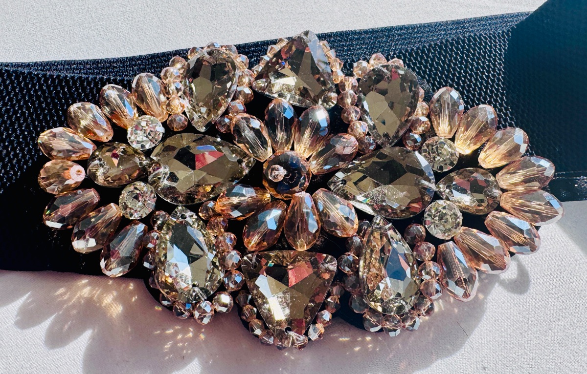 Zara elastic crystal belt photo 2