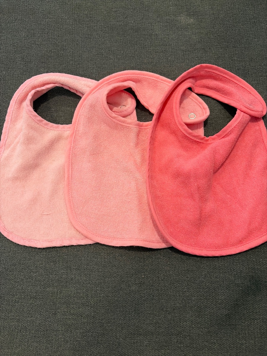 Primark 3 Pack Girls Pink Bibs