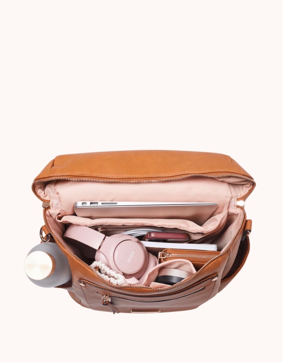 Poppy And Peonies Stain proof vegan leather bag photo 2