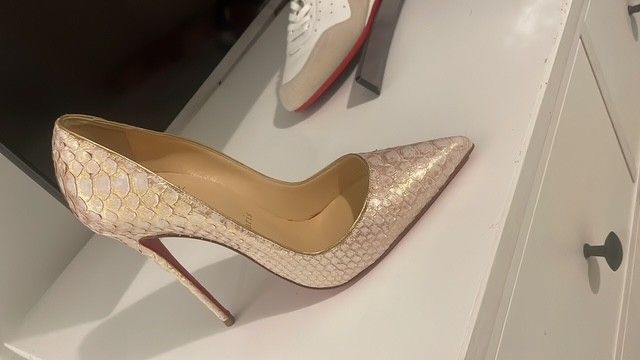 Christian Louboutin Python Gold So Kate