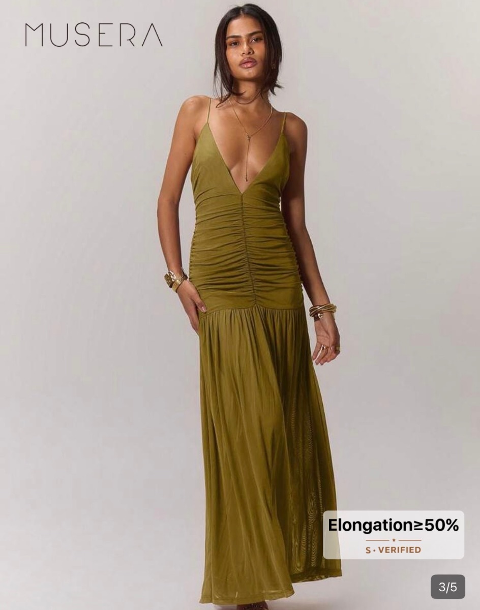 Shein Green sheer dress photo 2