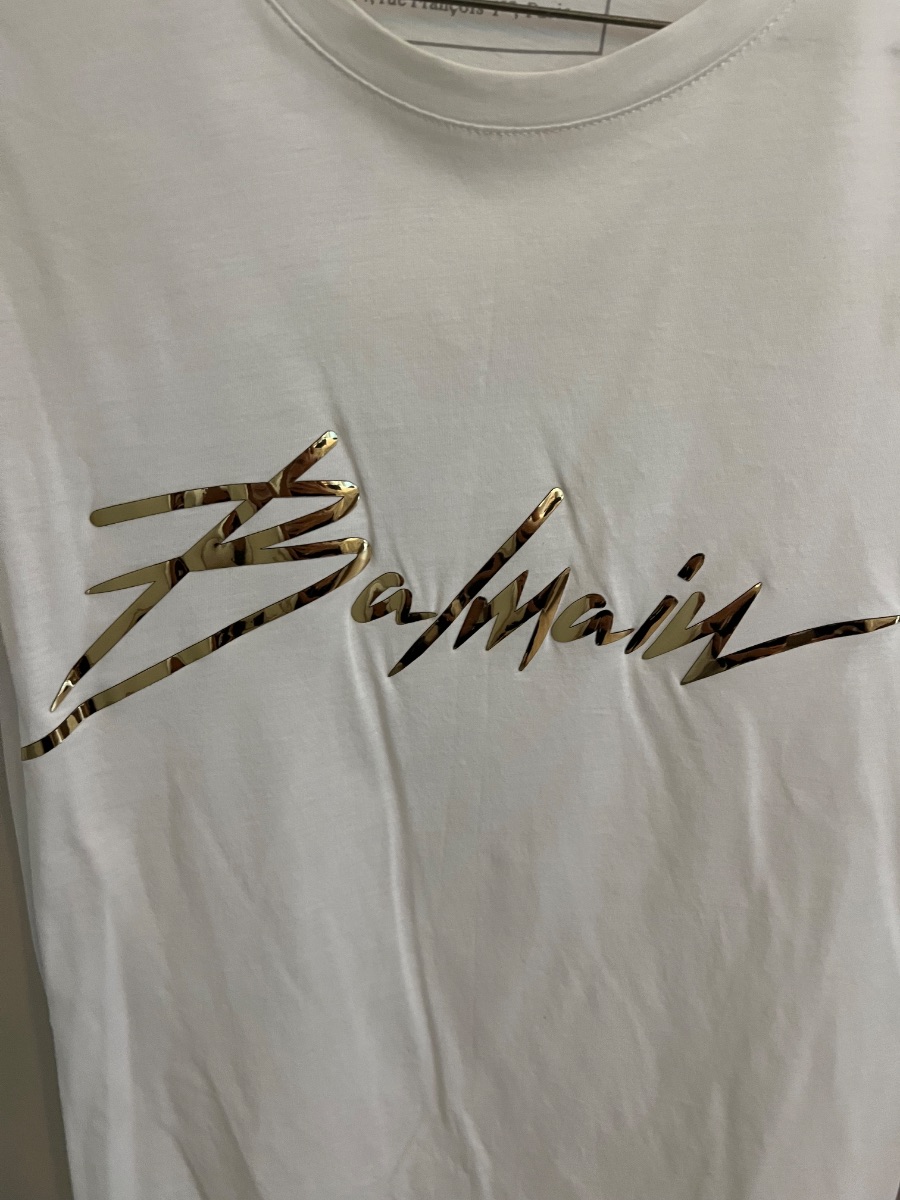 Balmain white tshirt size s photo 3