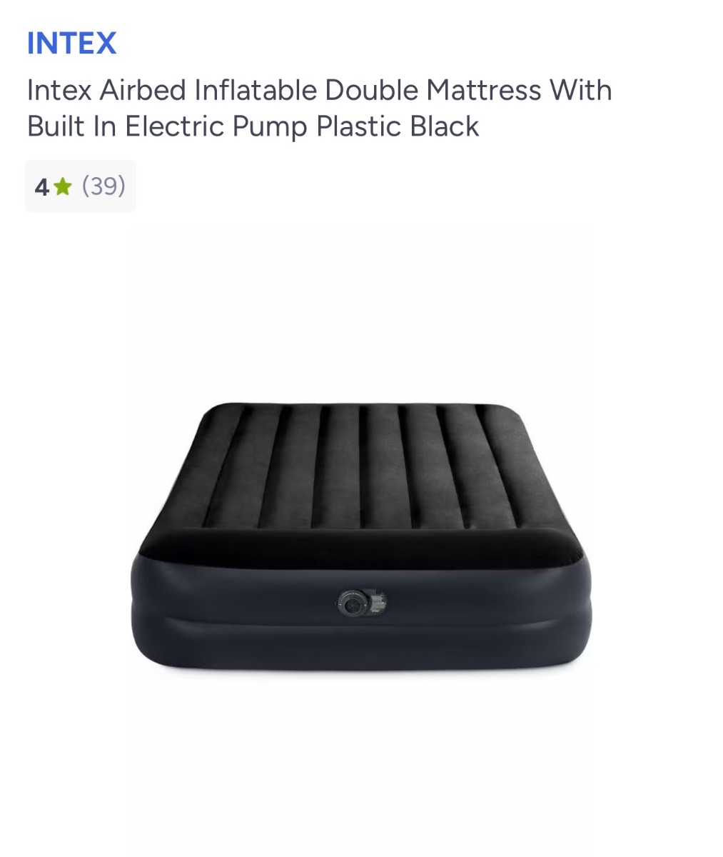 Intext Double Blow-Up Bed - Built in Pump photo 2