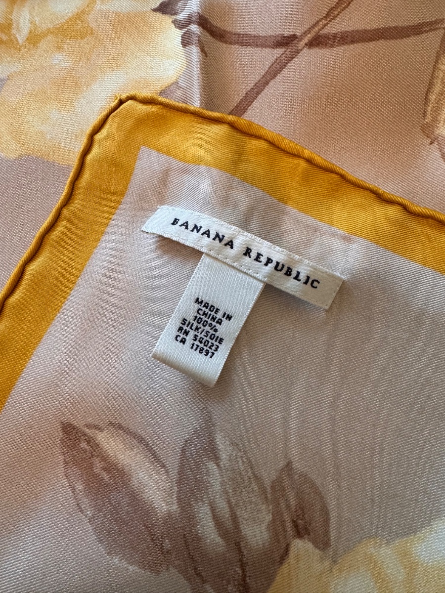 Banana Republic lightweight floral silk scarf photo 3