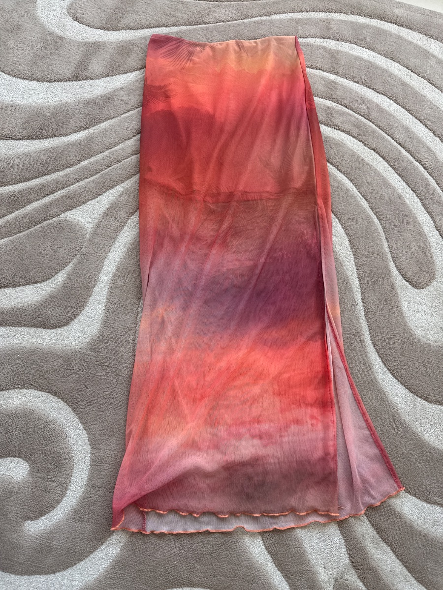 Bershka Sunset mesh skirt