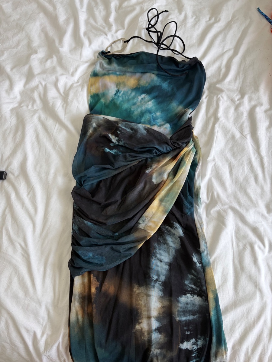 ASOS design halter neck maxi dress photo 2