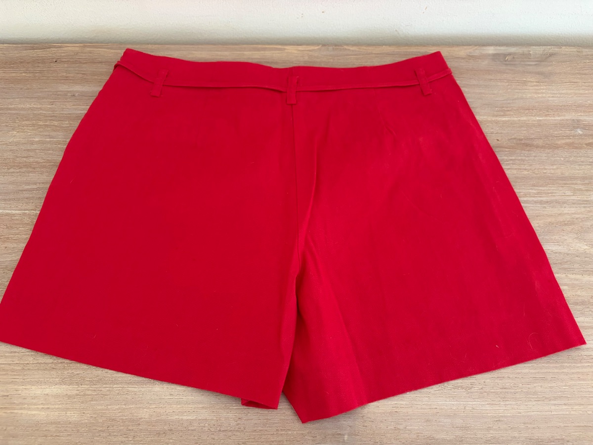 Mango Red linen shorts photo 2