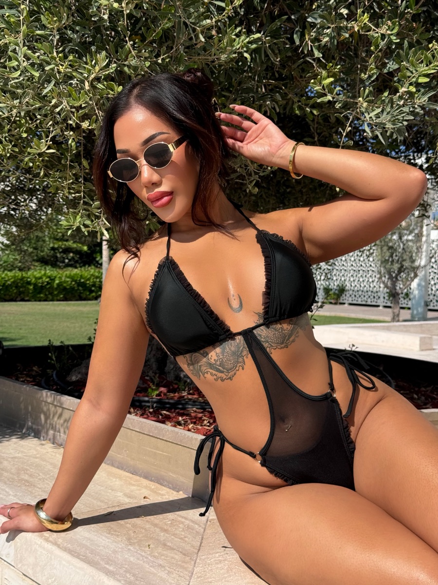 Boutique Black frill swimsuit photo 2