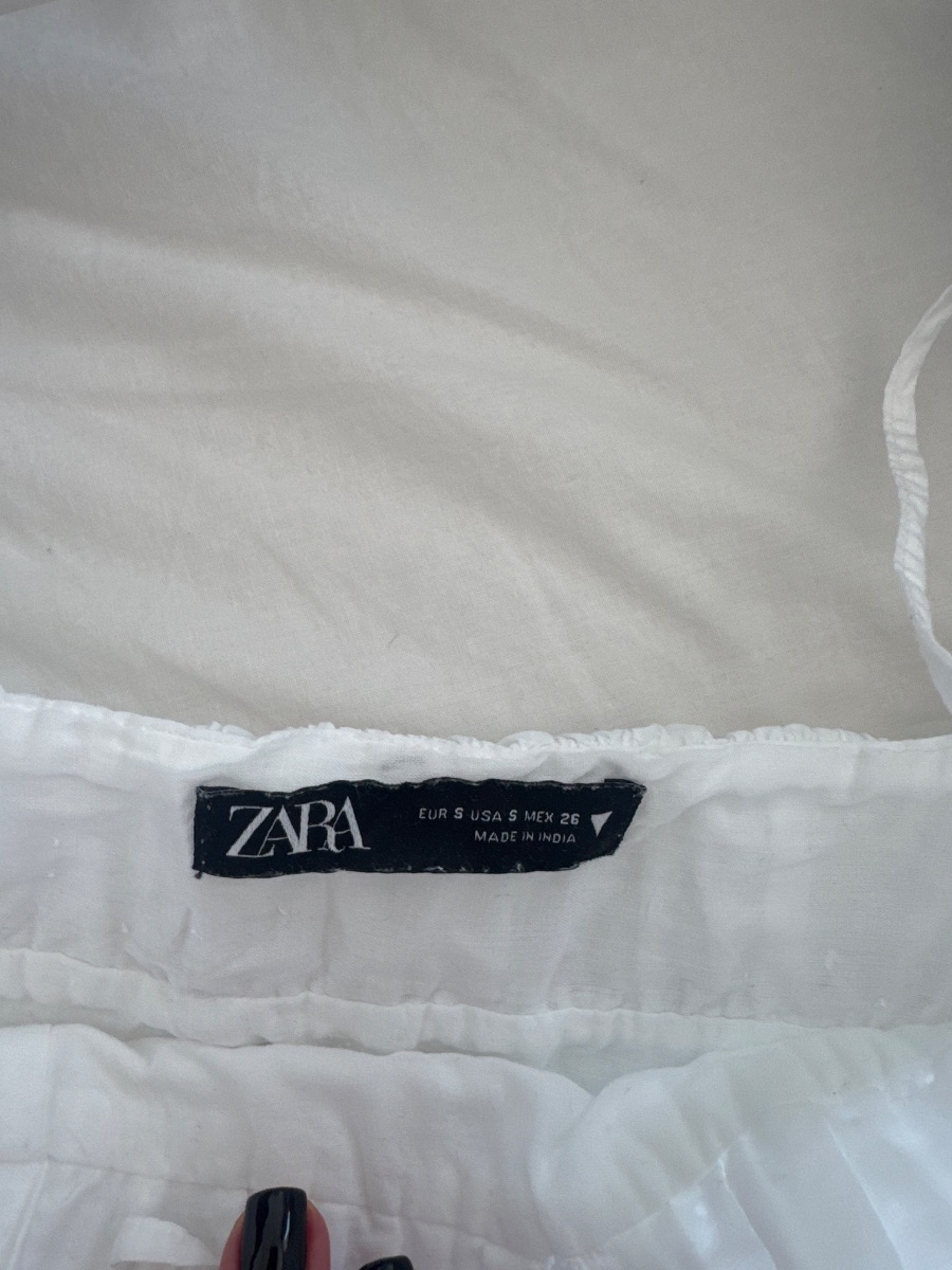 White milk maid Zara dress photo 2