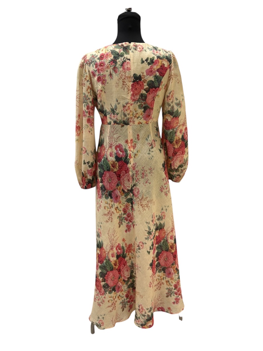 Zimmermann Floral Linen Long Dress Size 3 photo 2