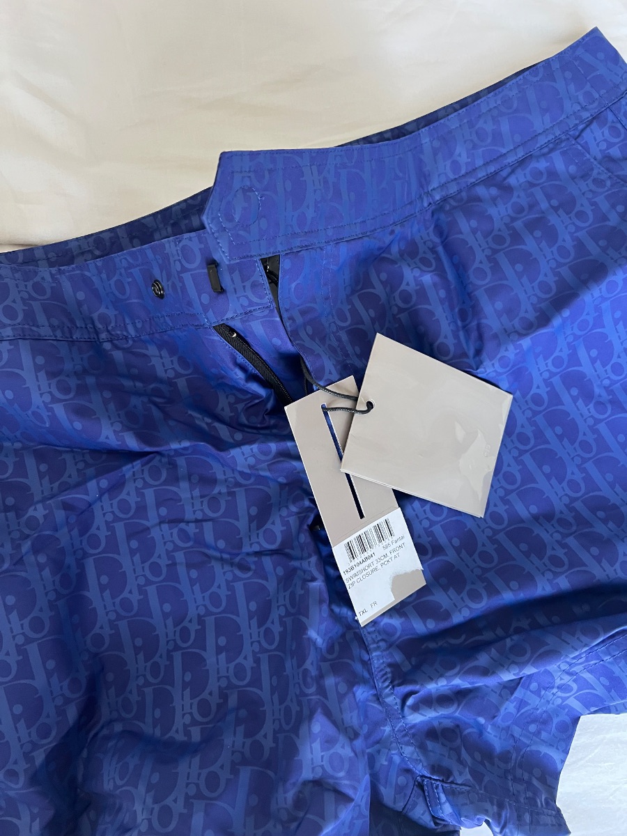 Dior Oblique Swim Shorts – Blue – Size XL