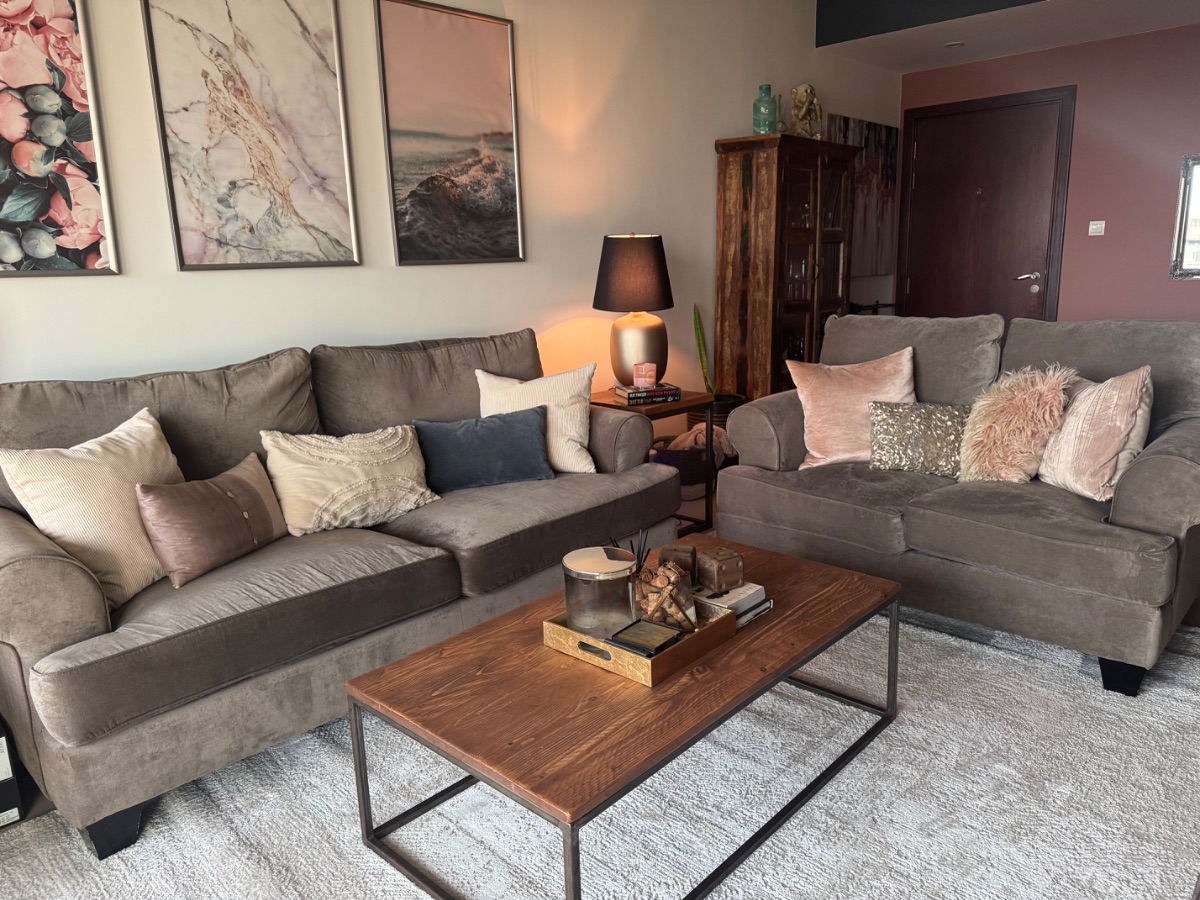 Pan Home Grey / Beige 2 & 3 seater sofa