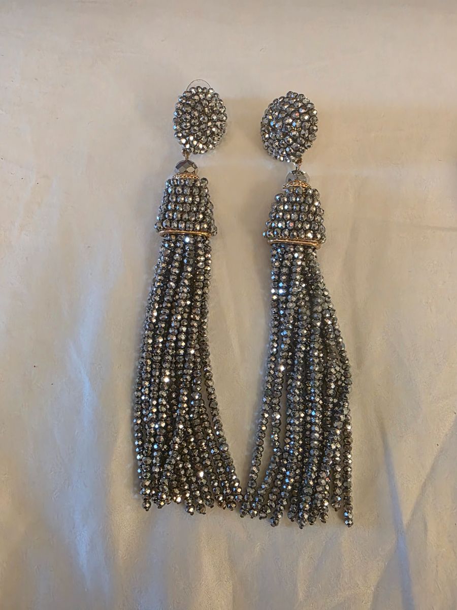Spain Tassel silver drop earrings