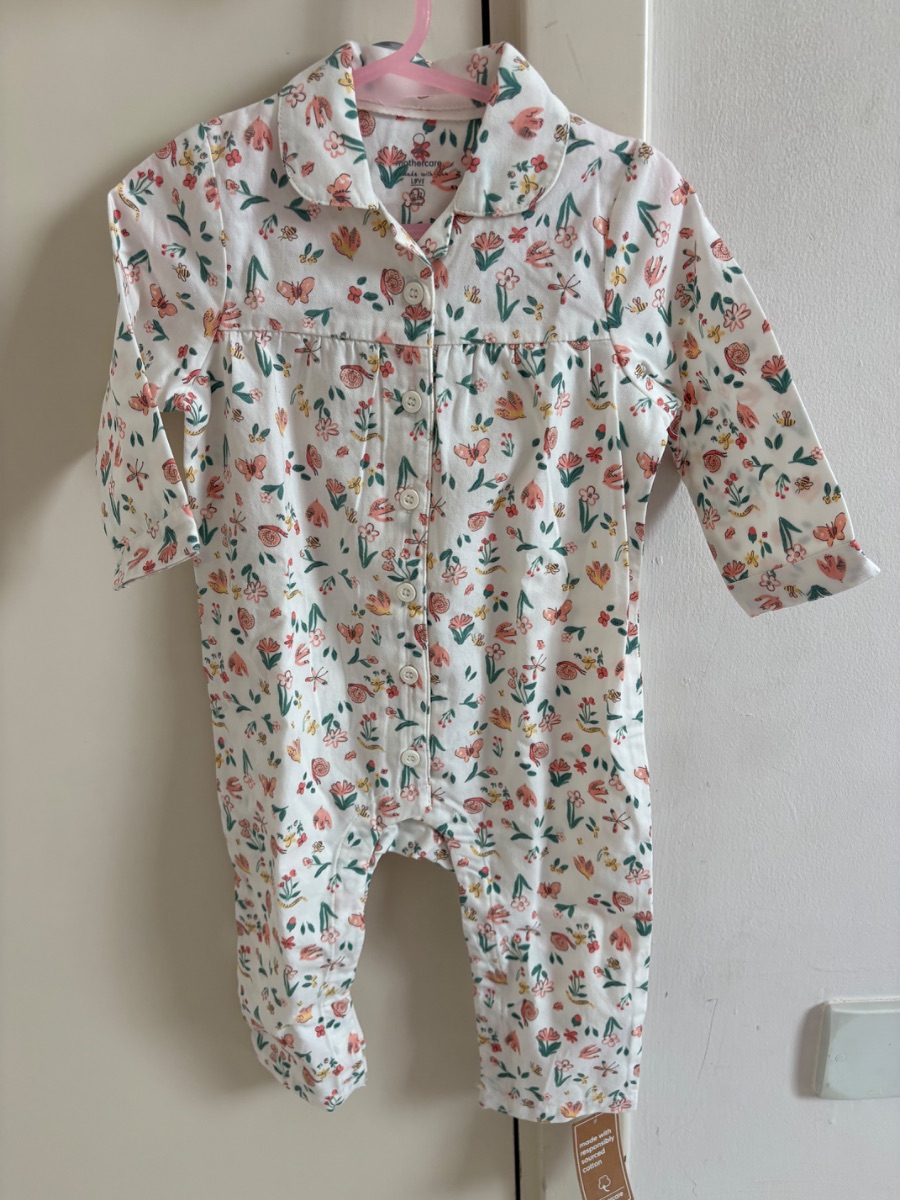 Mothercare Girls floral Babygrow 9-12 months