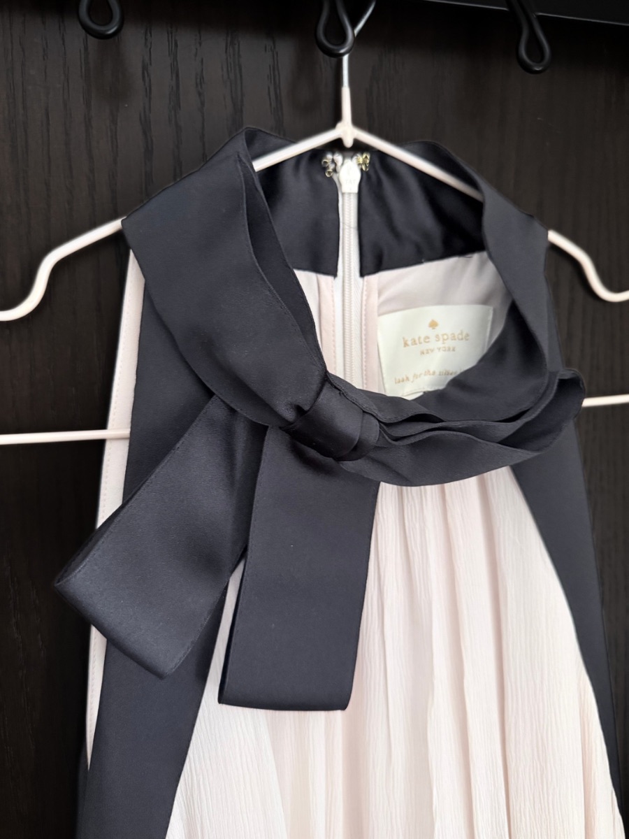 Kate Spade Beige/Black Silk Sleeveless Dress photo 2