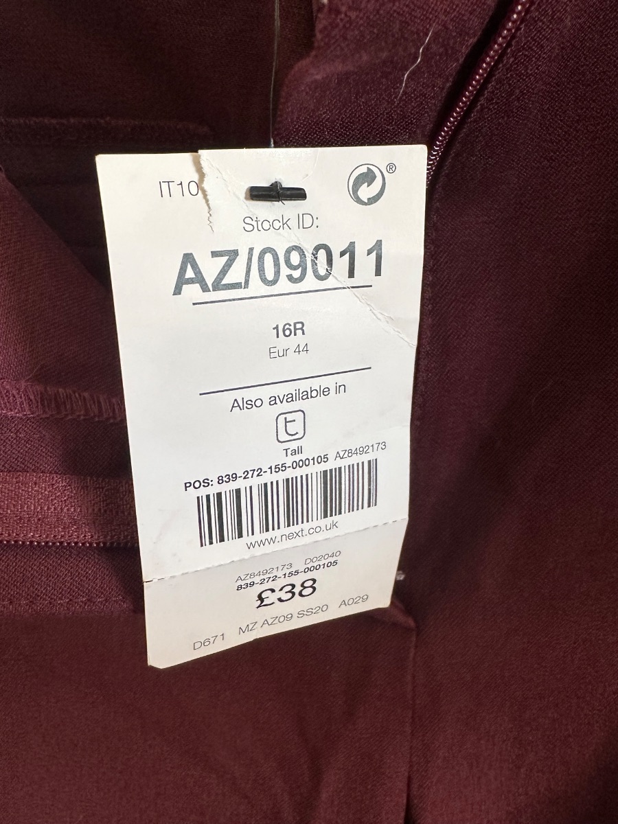 Next Plum Suit trousers photo 3