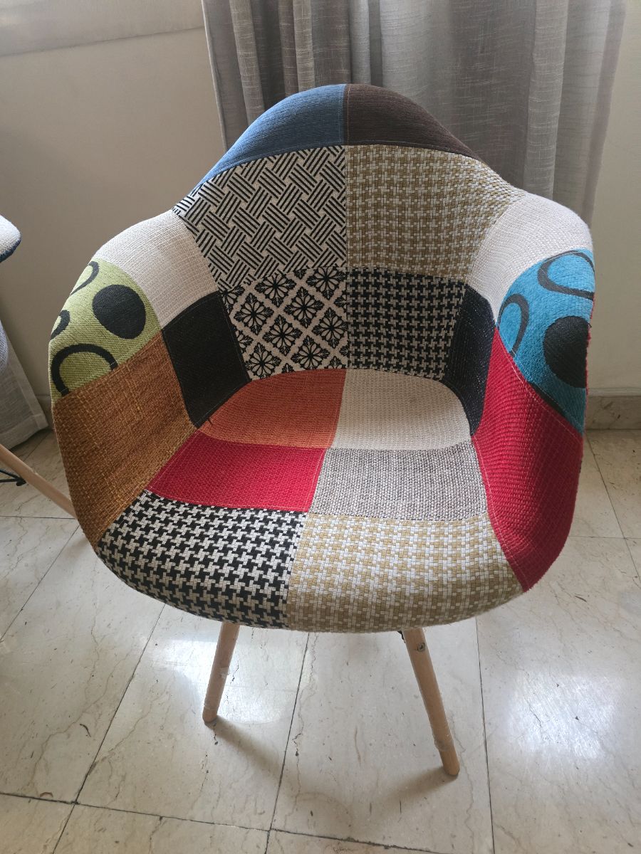Set of 2 Patchwork Accent Chairs photo 2