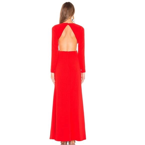 REVOLVE Lovers + Friends Tessa Gown Red Long Sleeve photo 3