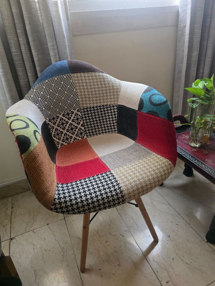 Set of 2 Patchwork Accent Chairs