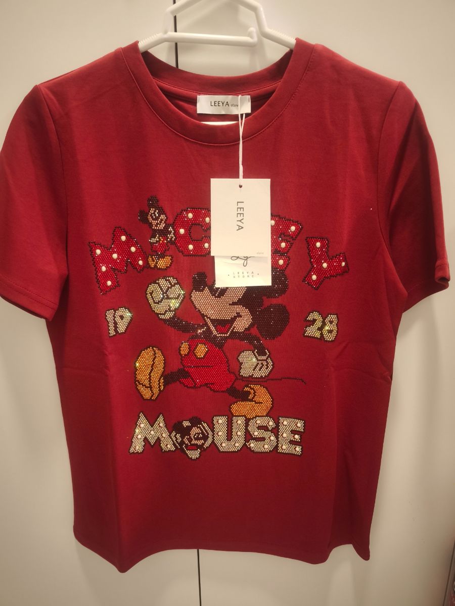 Leeya Mickey Embellished Logo T-Shirt photo 2