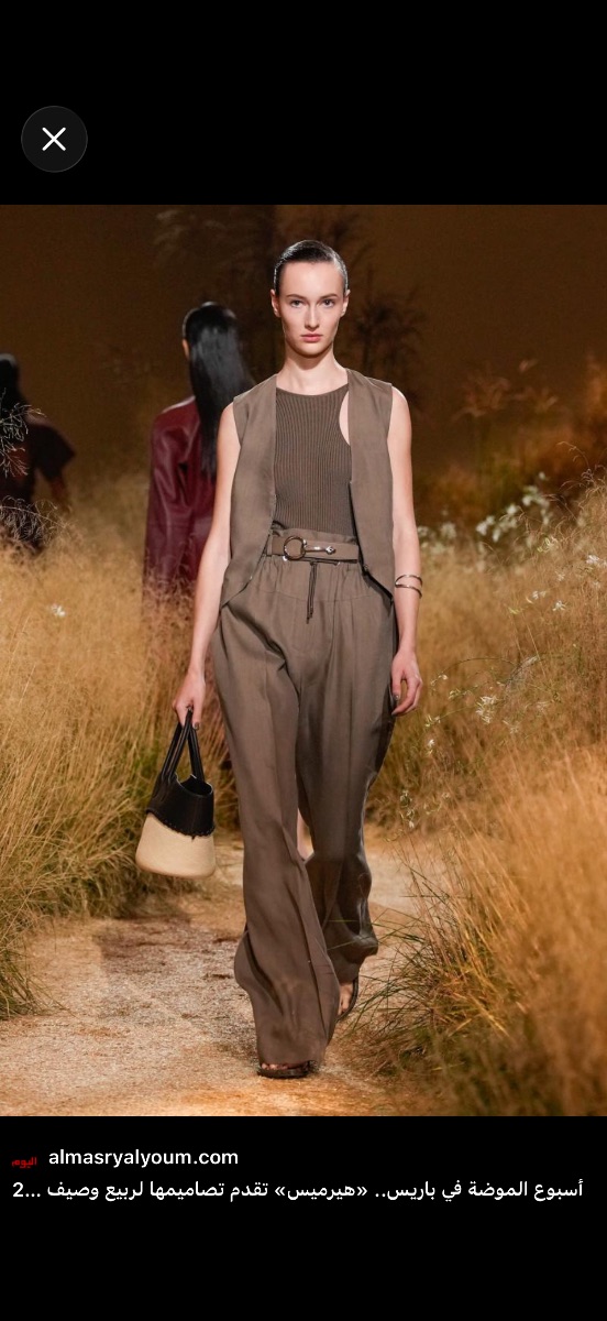 Hermes Hermès Lin Solaro trousers — Marron Cannelle