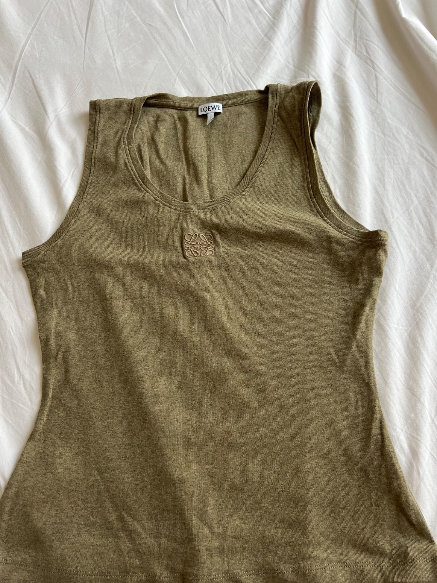 Loewe Anagram Tank Top – Khaki – Size L