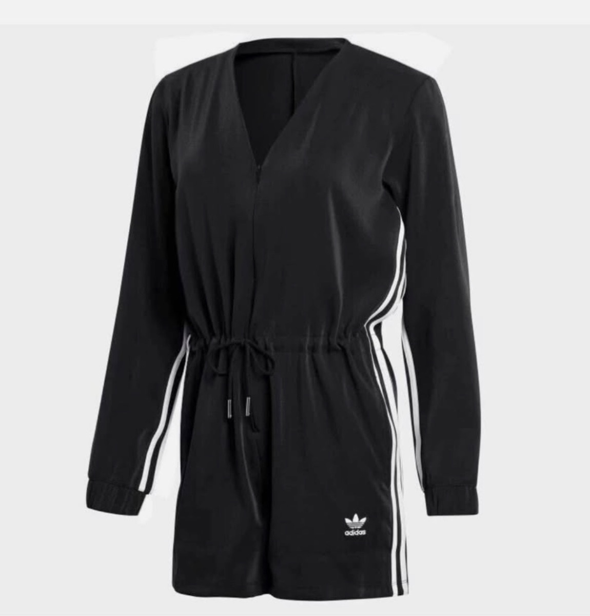 Adidas Originals Trefoil Jumpsuit in black photo 2