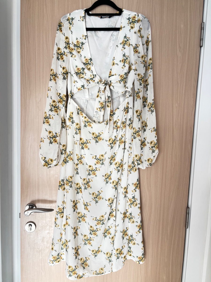 PLT Floral print cut out dress