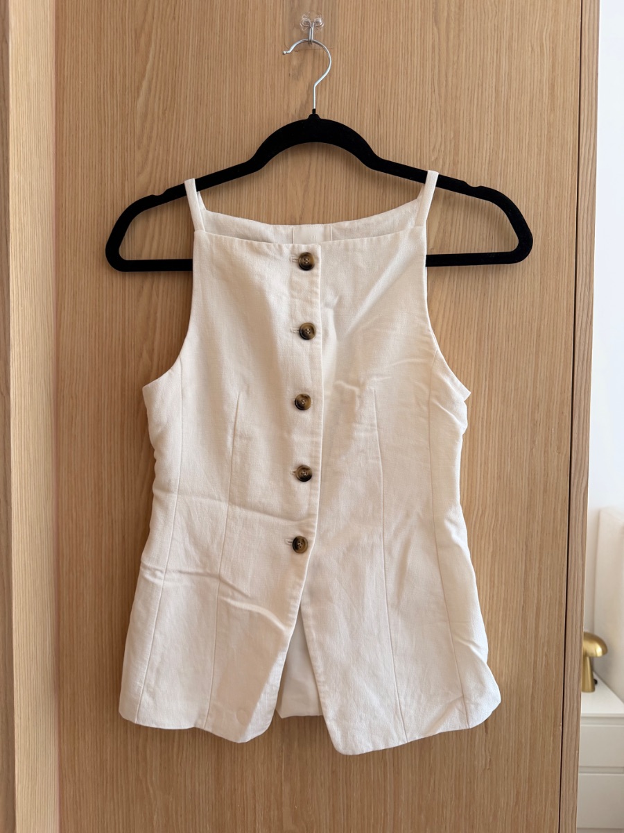 H&M Waistcoat tops brown and cream photo 3