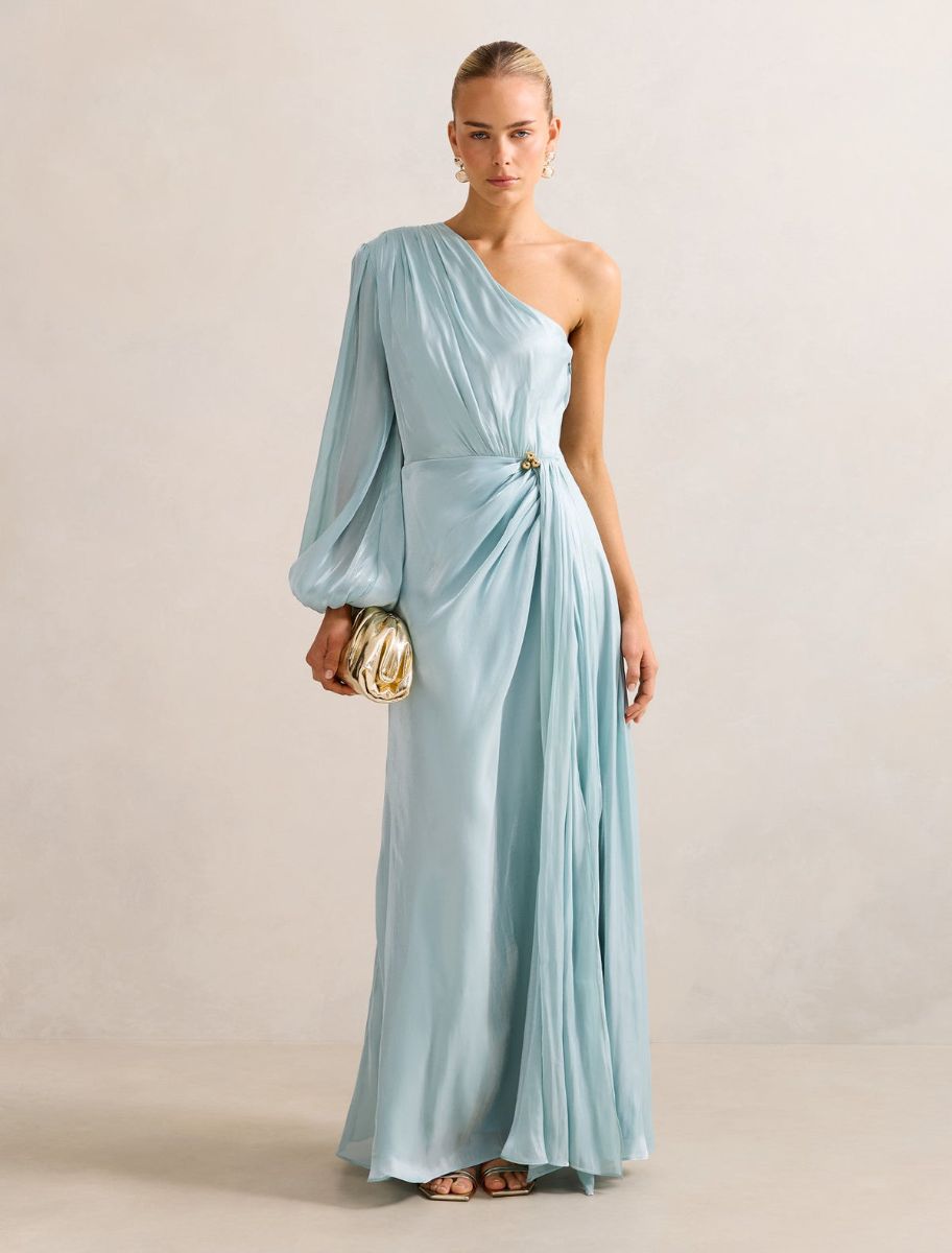 One shoulder maxi dress