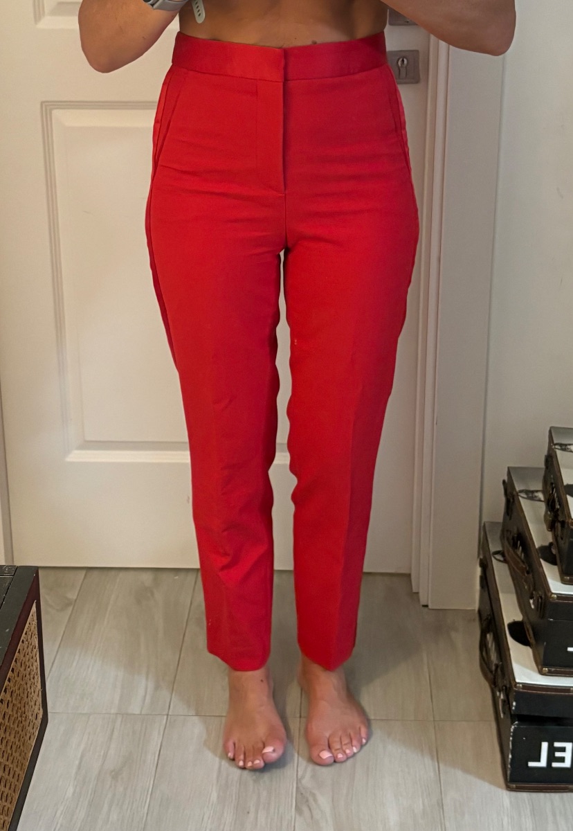 Zara red tailored trousers ❤️
