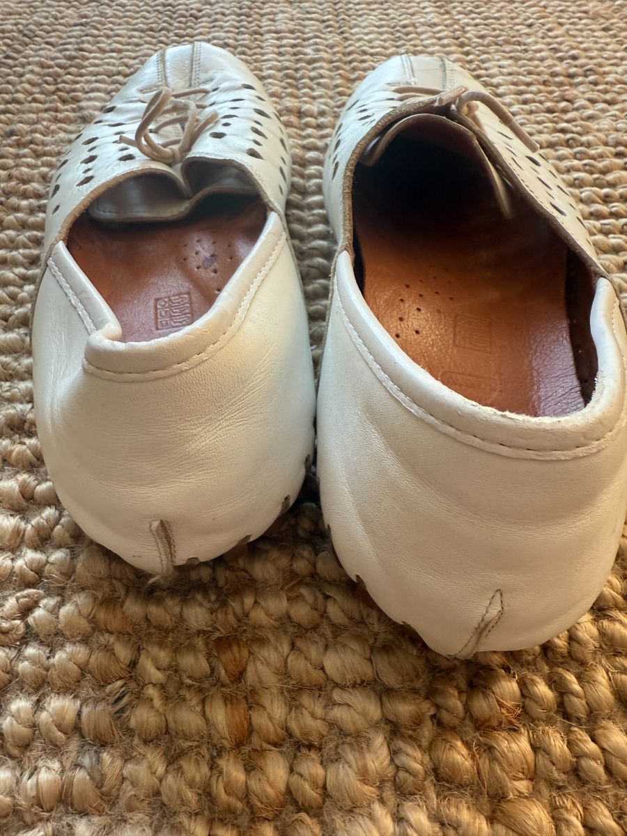 White Leather Holey Shoes UK6 photo 3