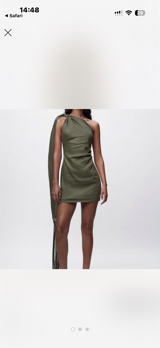 Zara Green Linen Dress