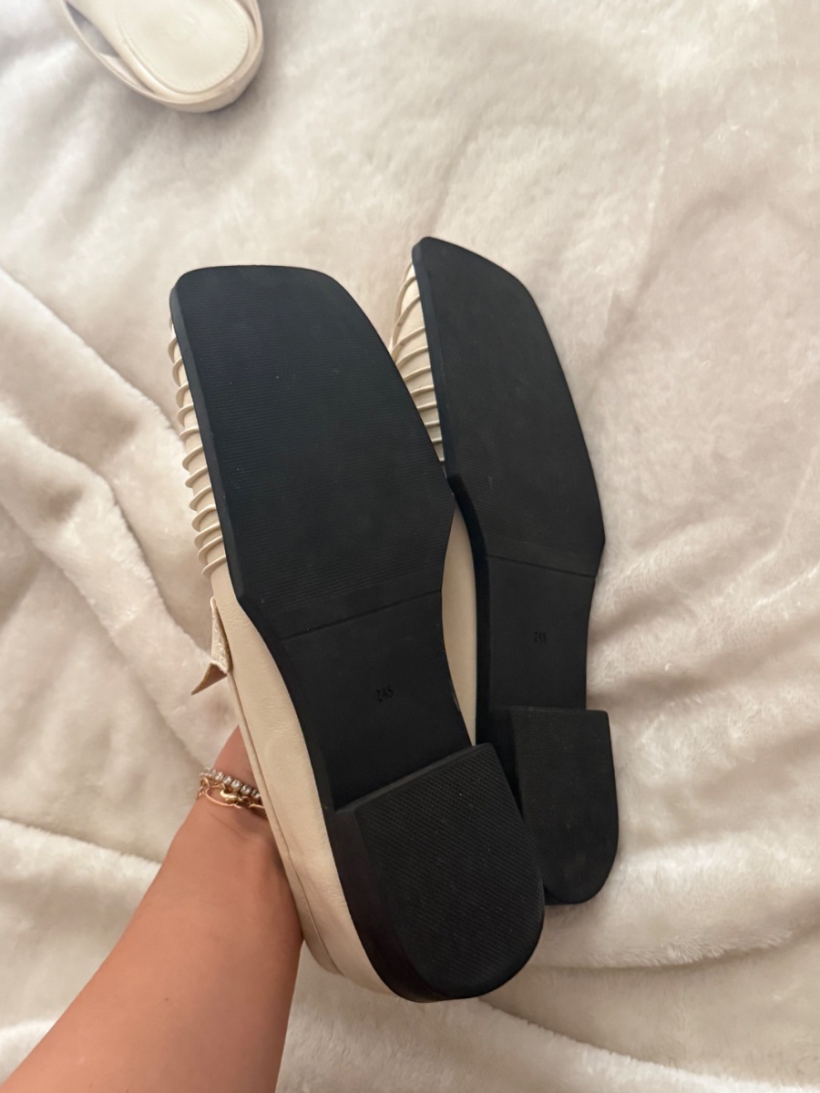 Cream Square Toe Loafers photo 2