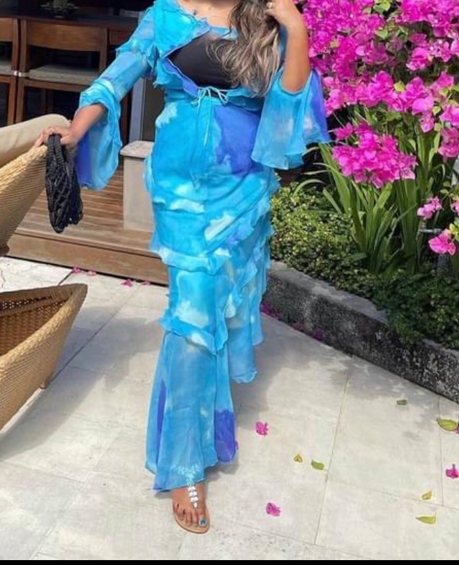 ASOS design blue skirt and Blouse