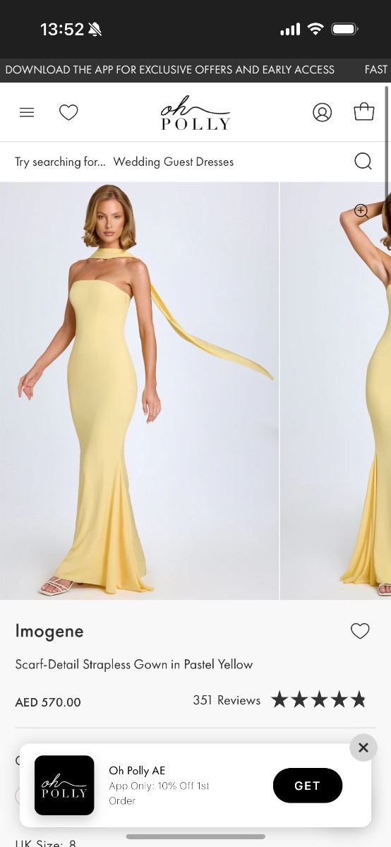 Oh Polly bandeau maxi dress