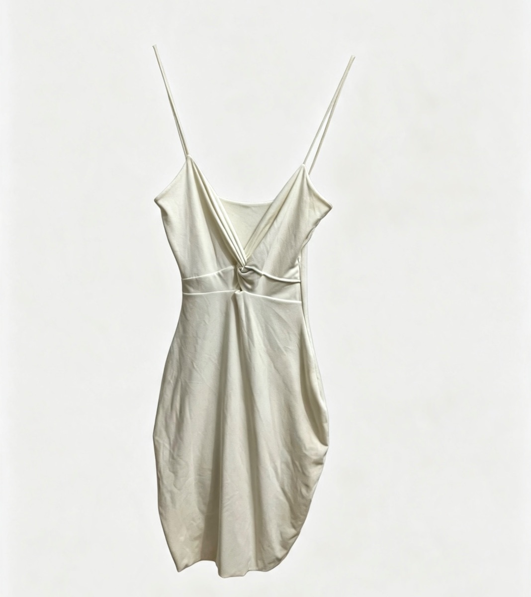 WHITE FITTED DRESS
