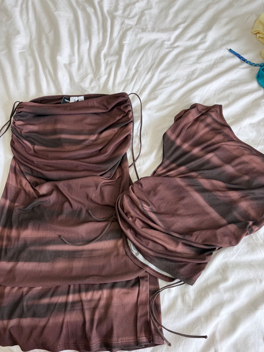 Collusion By Asos Brown marble co ord set photo 2