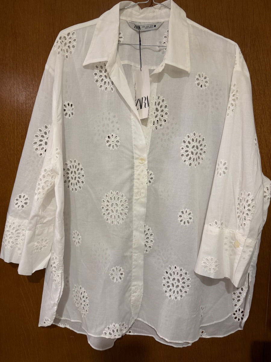 Zara Sara White Shirt new with Tag photo 2