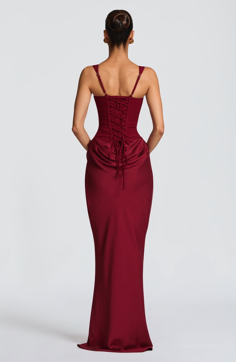 Babyboo Cornelia Maxi Dress, Burgundy photo 2