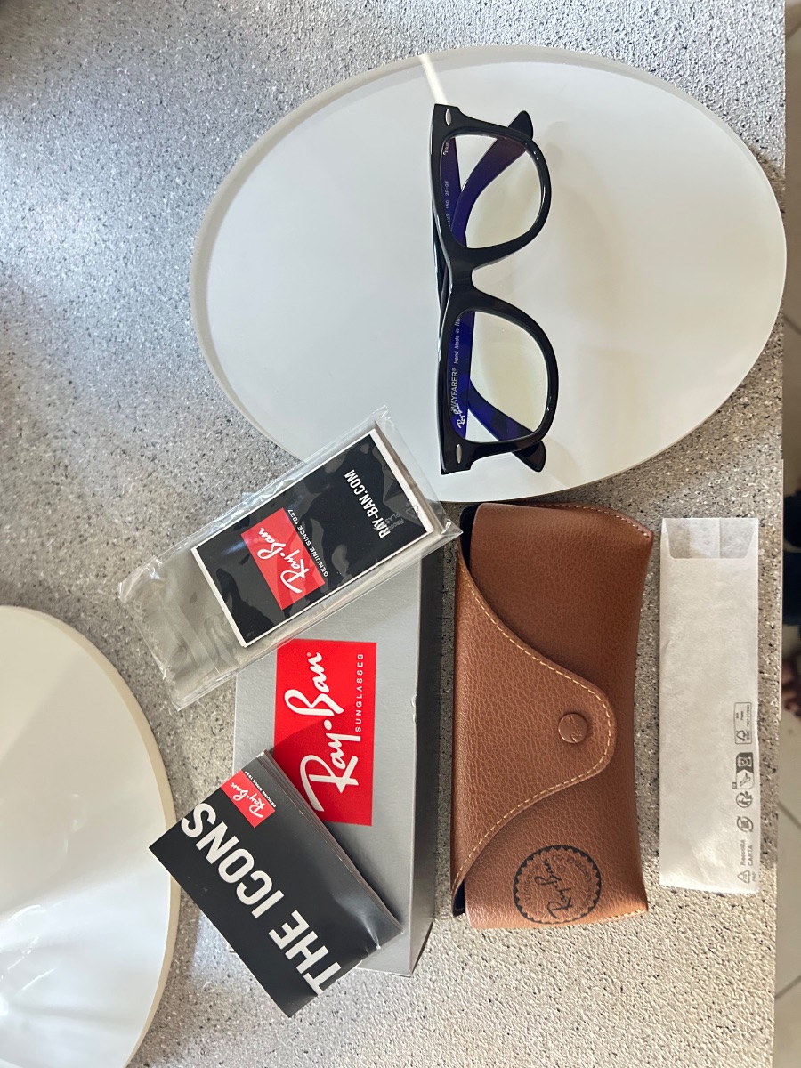 NEW: Ray-Ban Wayfarer clear evolve black photo 3