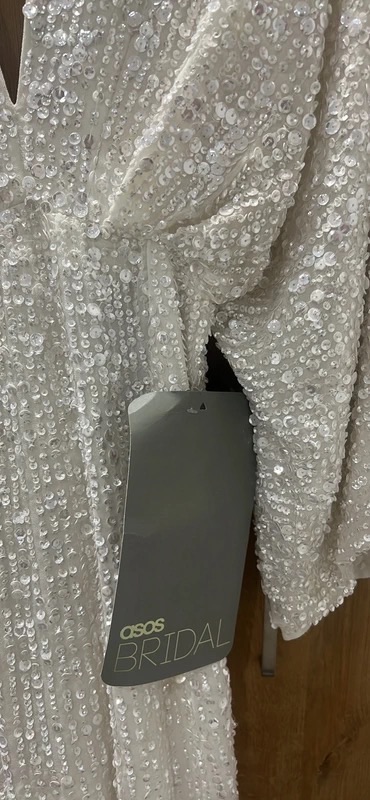 Asos Luxe Bridal dress never worn with labels size small XS / UK 4-6·New with tags· Asos bridal photo 3