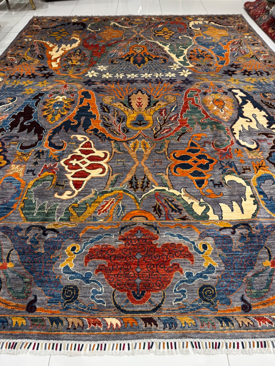 Hand knotted wool rug photo 2