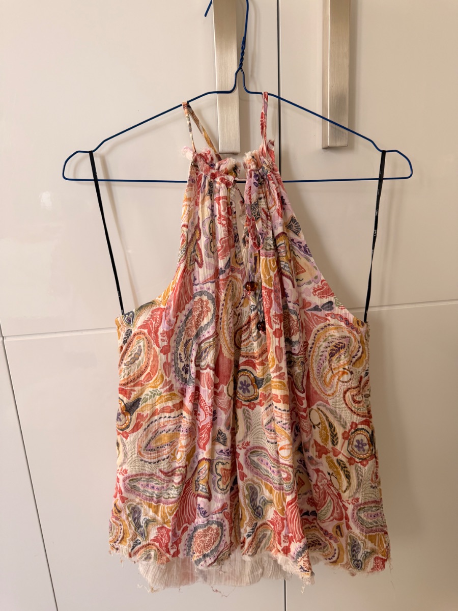 LIME Boho Paisley Halterneck Top