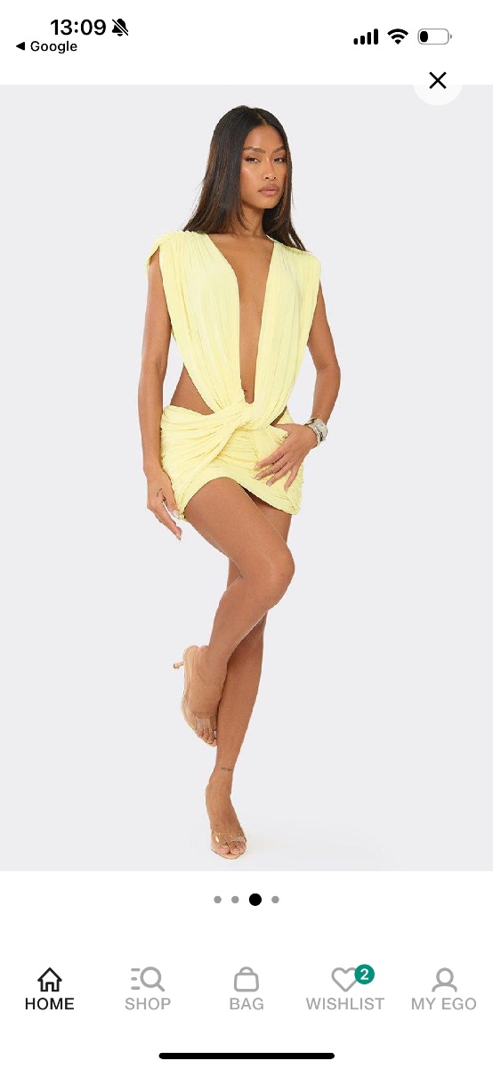 Ego Mini cut out plunge dress