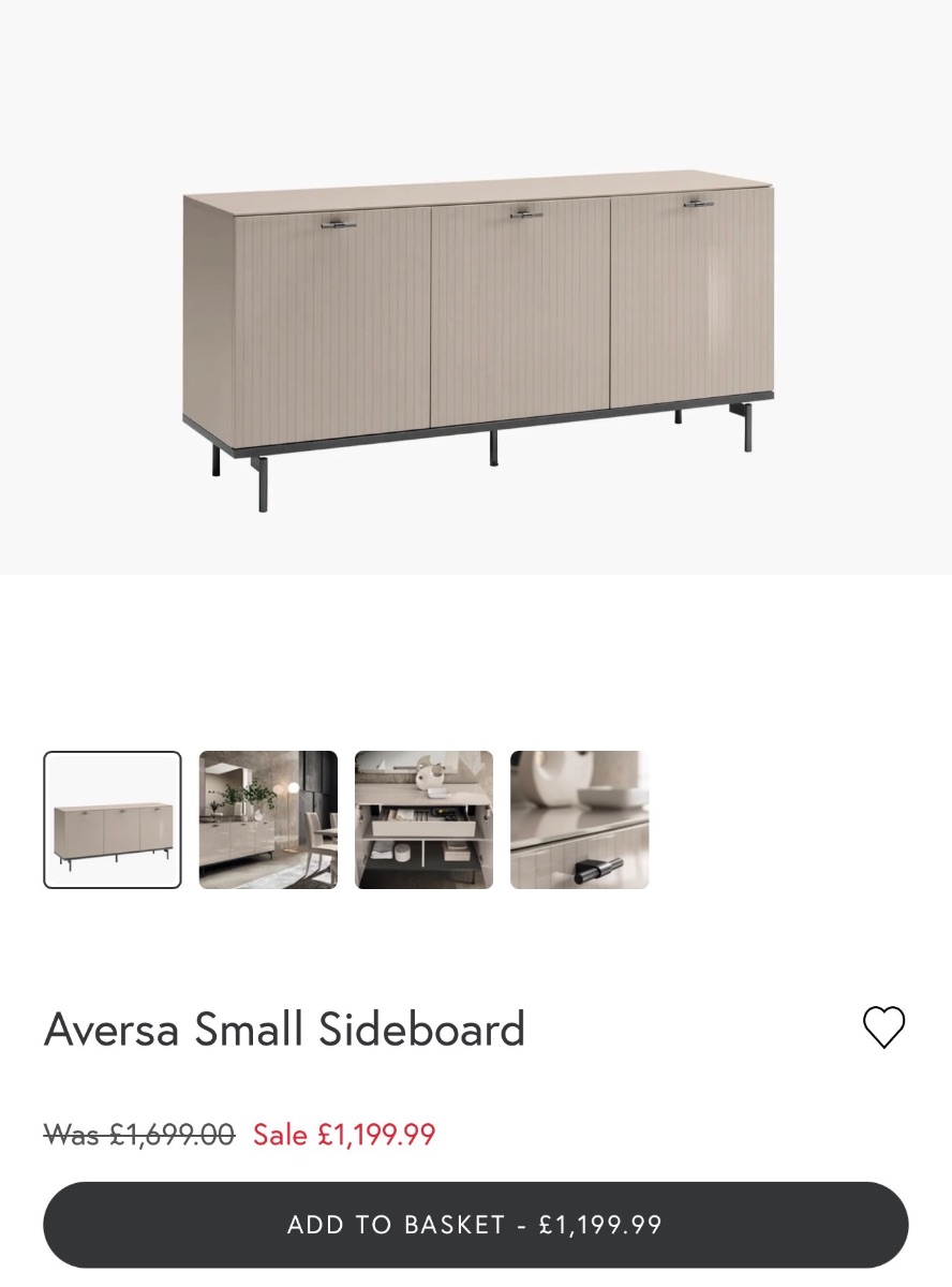 Chattels & more buffet set and side tables