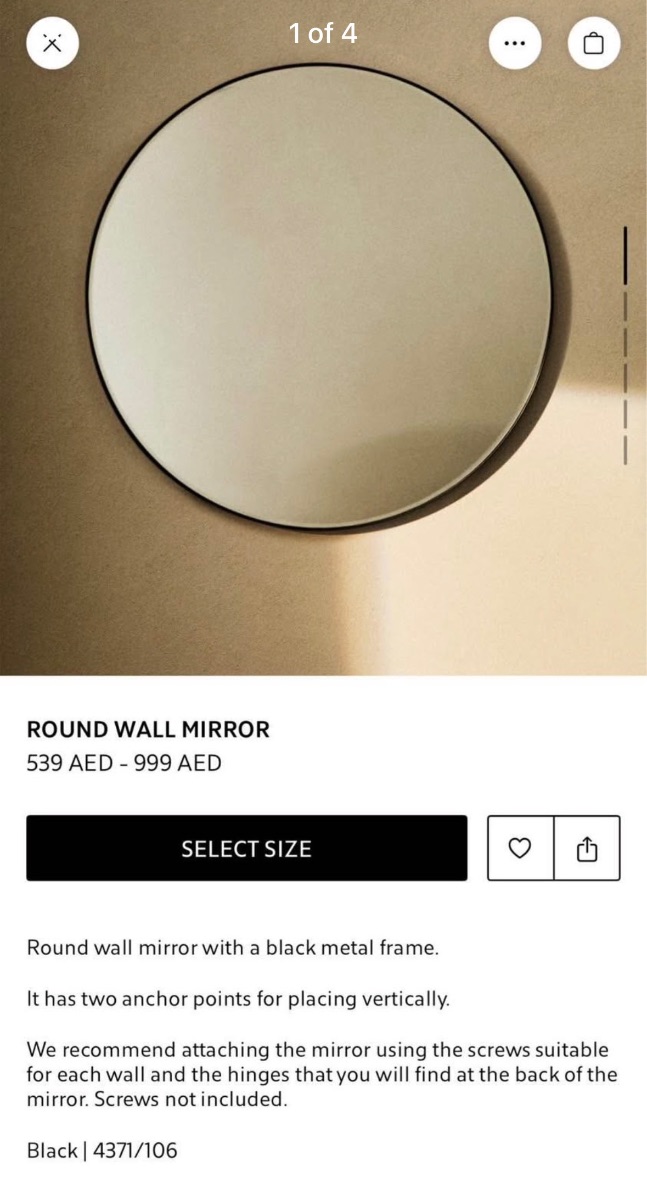 ZARA HOME mirror