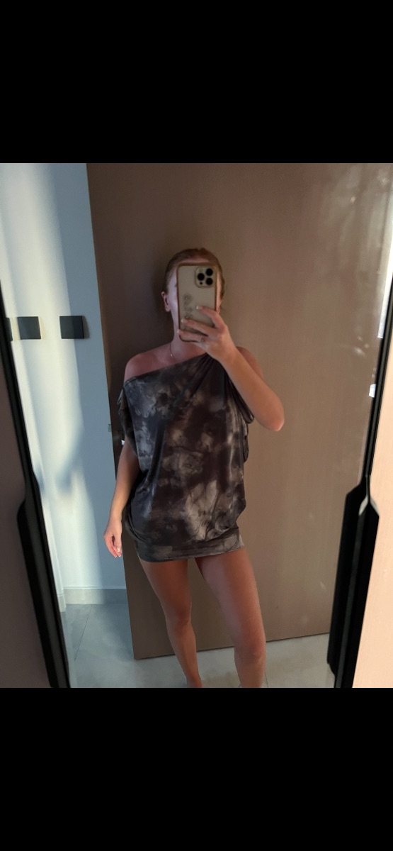 Ego Drape shoulder dress
